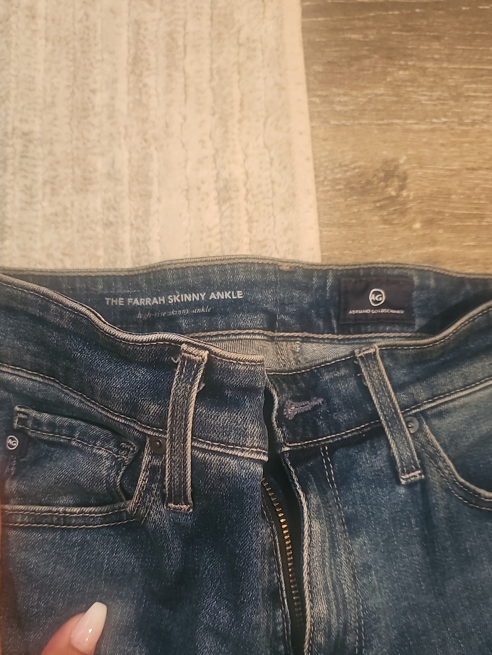 AG The Farrah Skinny Ankle Jeans - Blue Wash